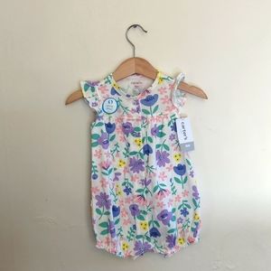2 NWT Carter's 6mo. summer short jumpsuits